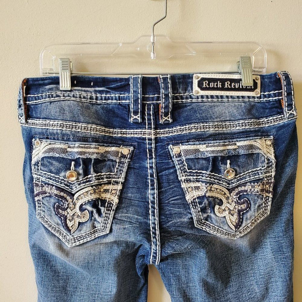 Rock Revival Womens Yandel Ankle Skinny Jeans Size 31 - Picture 3 of 6